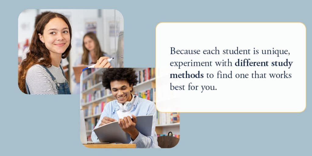 experiment with different study methods