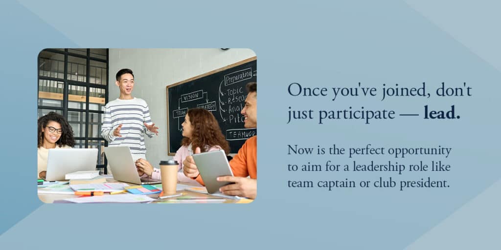 lead once you've joined