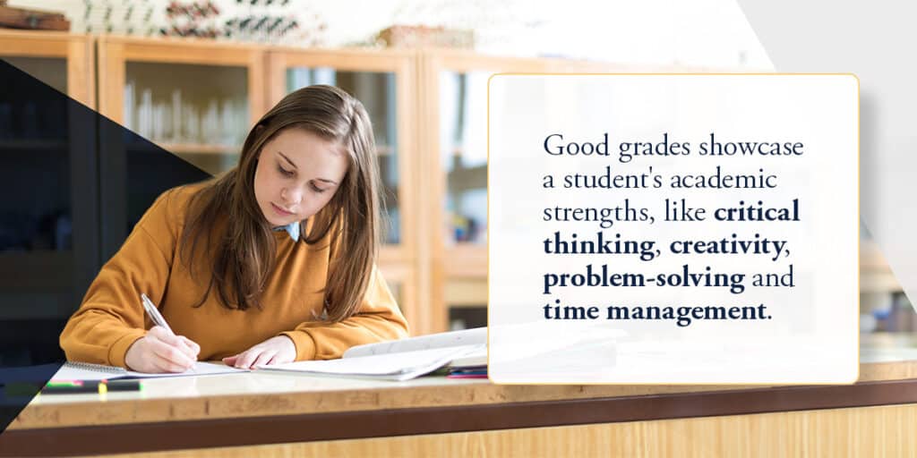 good grades show academic strength